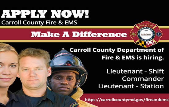 Carroll County Department of Fire & EMS Now Hiring Lieutenants